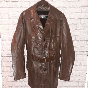 Belted leather leisure jacket by McGregor